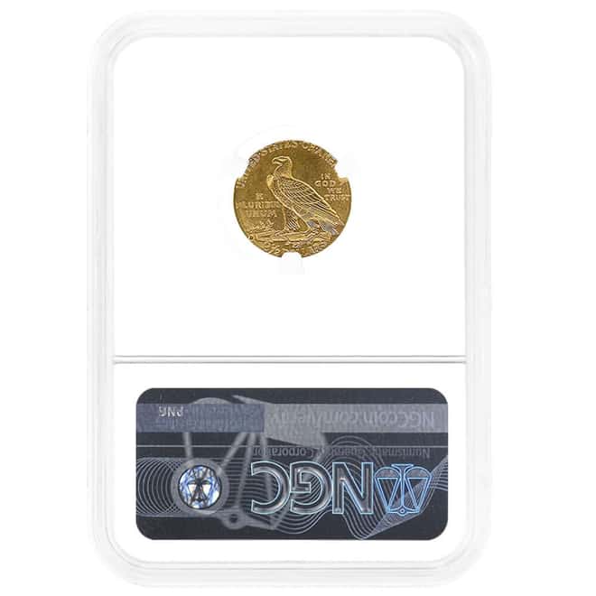 1914-D $2.5 Indian Head Quarter Eagle Gold Coin NGC MS 61