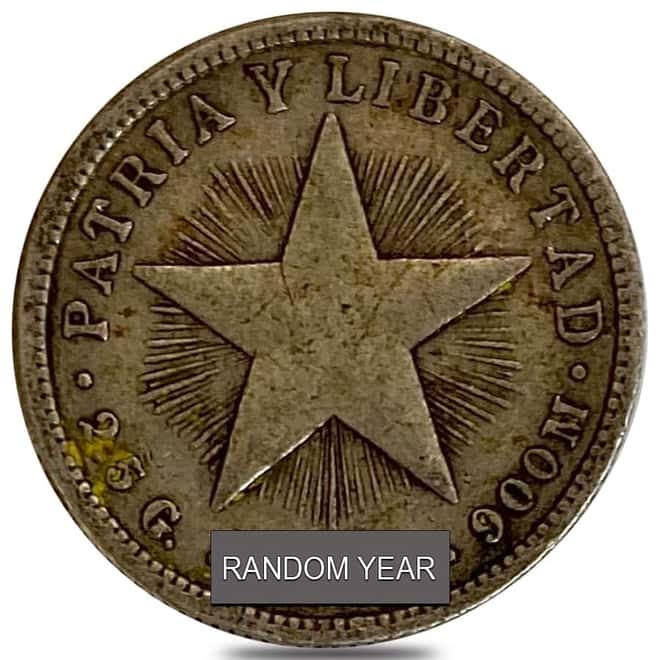 1915-1949 Silver 10 Centavos Star Circulated ASW 0.0723 oz
