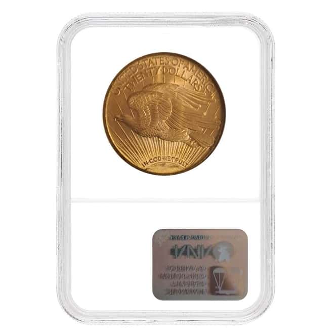 1915 $20 Gold Saint Gaudens Double Eagle Coin NGC MS 63