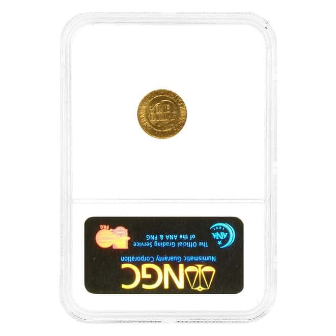 1915-S $1 Panama Pacific Exposition Commemorative Gold Coin NGC MS 62