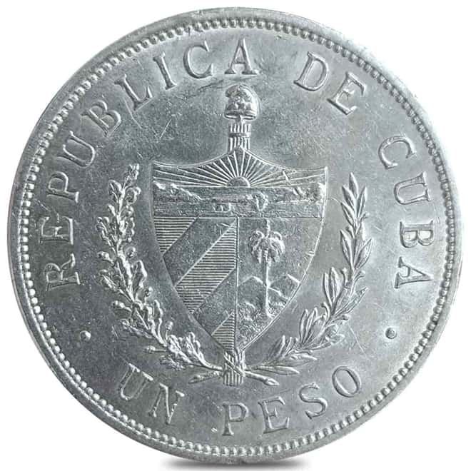 1916-1934 1 Peso Star Silver Coin AU (Random Year)