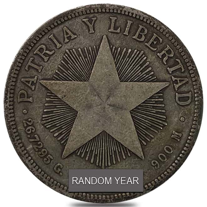 1916-1934 Silver 1 Peso Star Circulated ASW 0.7734 oz