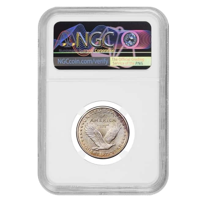 1917 D Standing Liberty Quarter Dollar 90% Silver NGC MS 62 FH