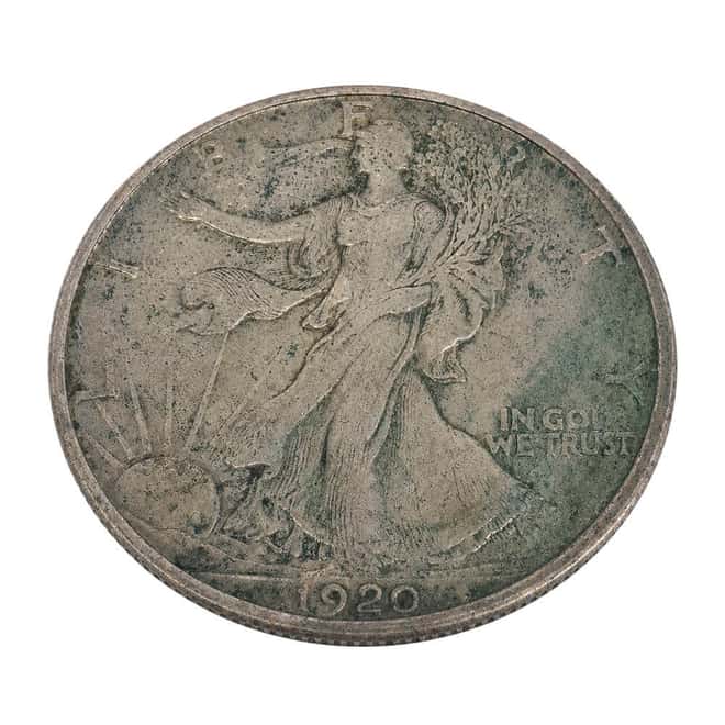 1920-S Walking Liberty 90% Silver Half Dollar 50C AU