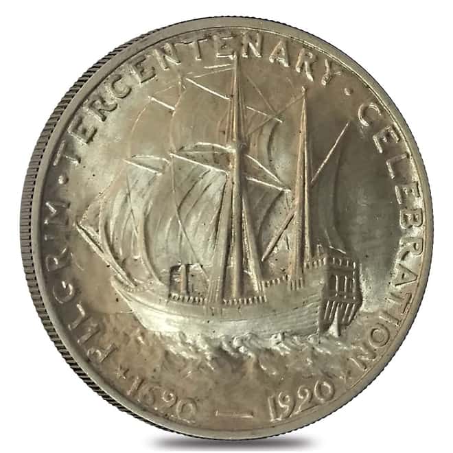 1920 Pilgrim Half Dollar 90% Silver Commem BU