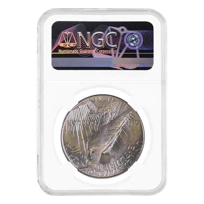 1921 Peace Silver Dollar $1 High Relief NGC UNC Details