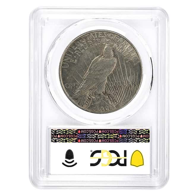 1921 Peace Silver Dollar $1 High Relief PCGS AU 55