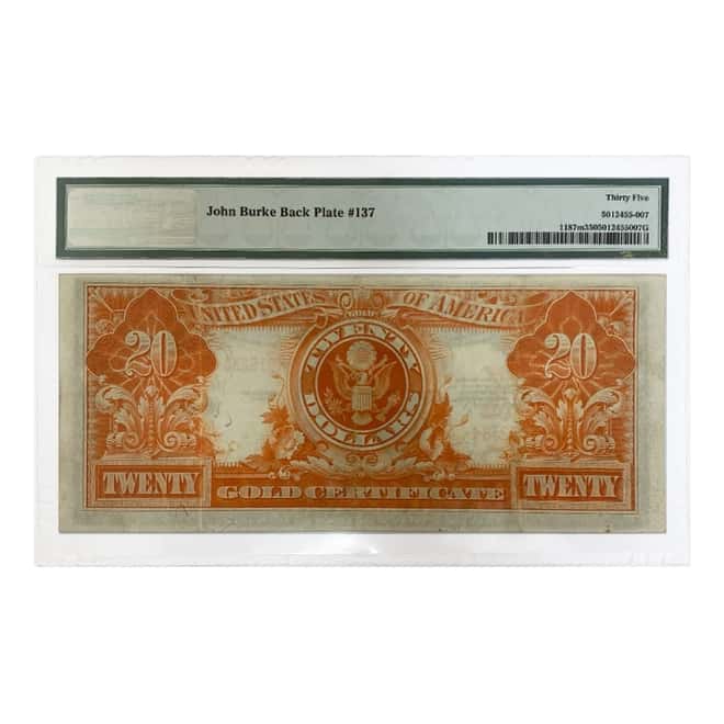 1922 $20 Gold Certificate Currency Note Speelman White PMG VF 35