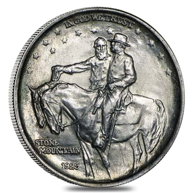 1925 Stone Mountain Half Dollar 90% Silver Commem BU
