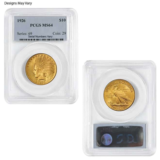 1926 $10 Indian Head Eagle Gold Coin PCGS MS 64