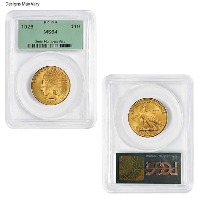 1926 $10 Indian Head Eagle Gold Coin PCGS MS 64