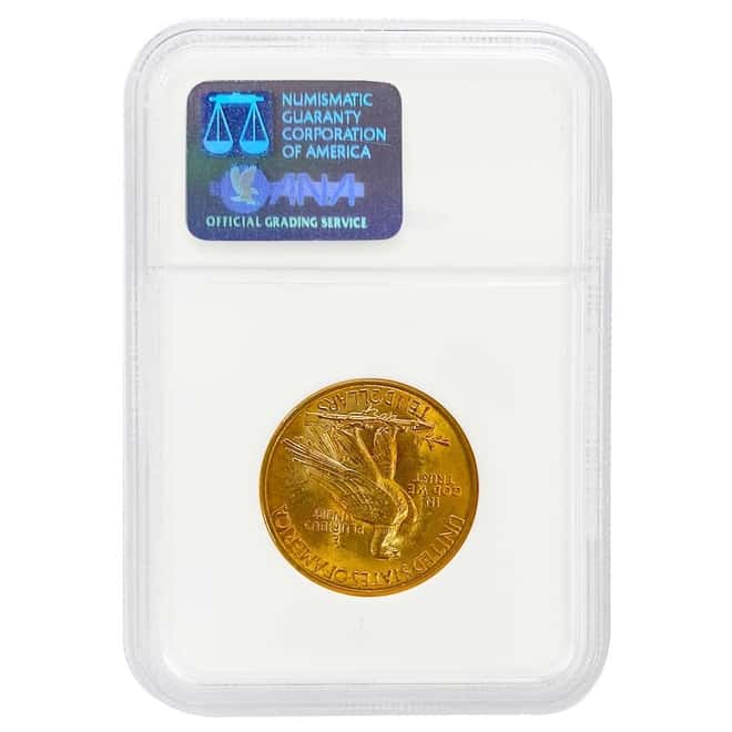 1926 $10 Indian Head Gold Eagle Coin NGC MS 62 CAC