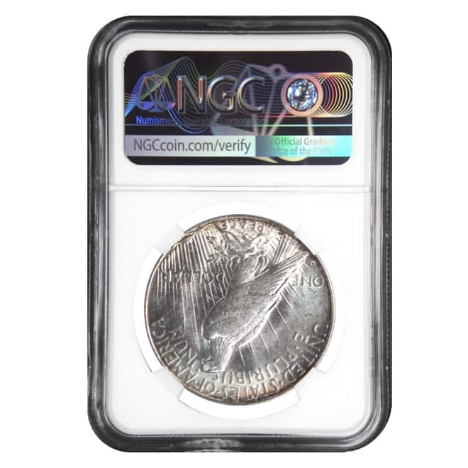 1927-S Silver Peace Dollar NGC MS 60