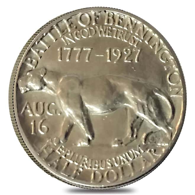 1927 Founder of Vermont Half Dollar 90% Silver Commem BU