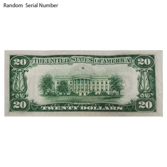 1928 $20 Federal Reserve Note United States AU/CU