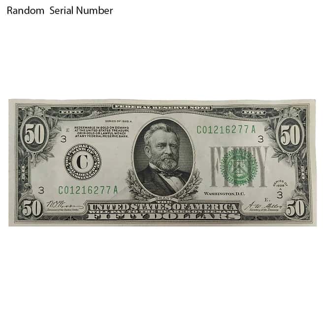 1928 $50 Federal Reserve Note United States AU/CU
