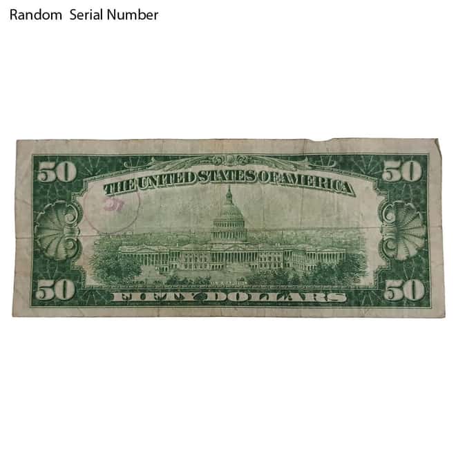 1928 $50 Federal Reserve Note United States Cull
