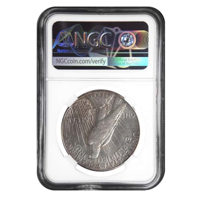 1928 Silver Peace Dollar NGC AU 55