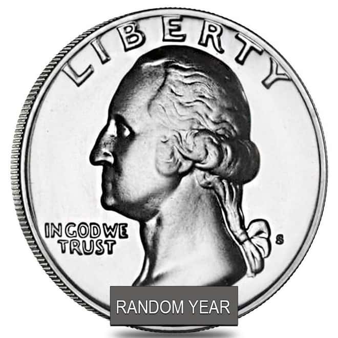 1932-1964 $10 Face Value Proof Washington Quarters 90% Silver 40-Coin Roll (Random Year)