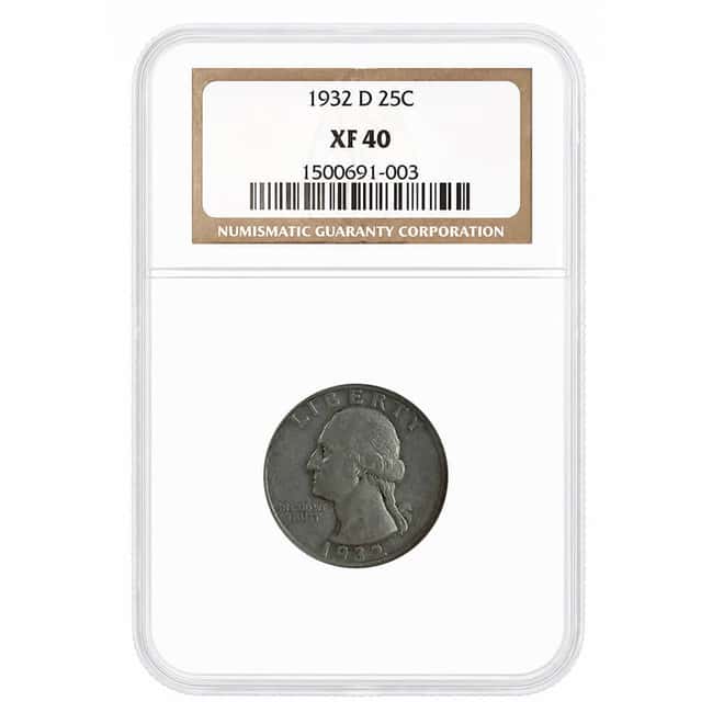 1932-D Washington Silver Quarter 25C NGC XF 40
