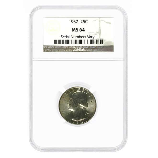 1932 Washington Silver Quarter 25C NGC/PCGS MS 64