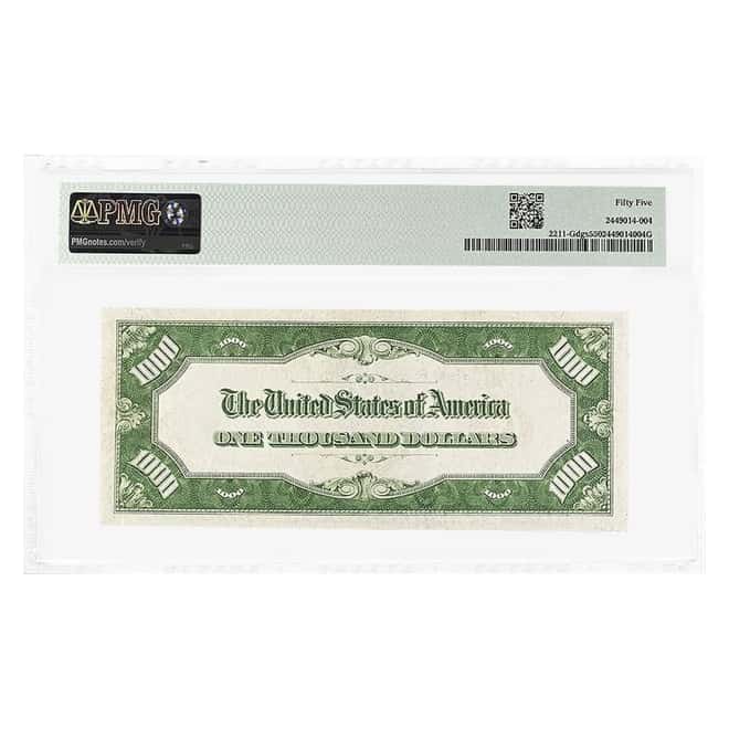 1934 $1000 Federal Reserve Currency Note Chicago PMG AU 55