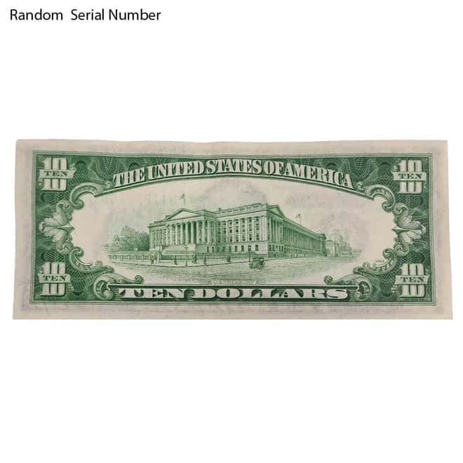 1934 $10 Federal Reserve Note United States AU/CU
