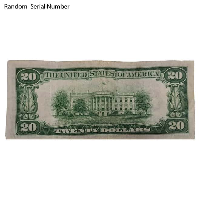 1934 $20 Federal Reserve Note United States Avg Circ