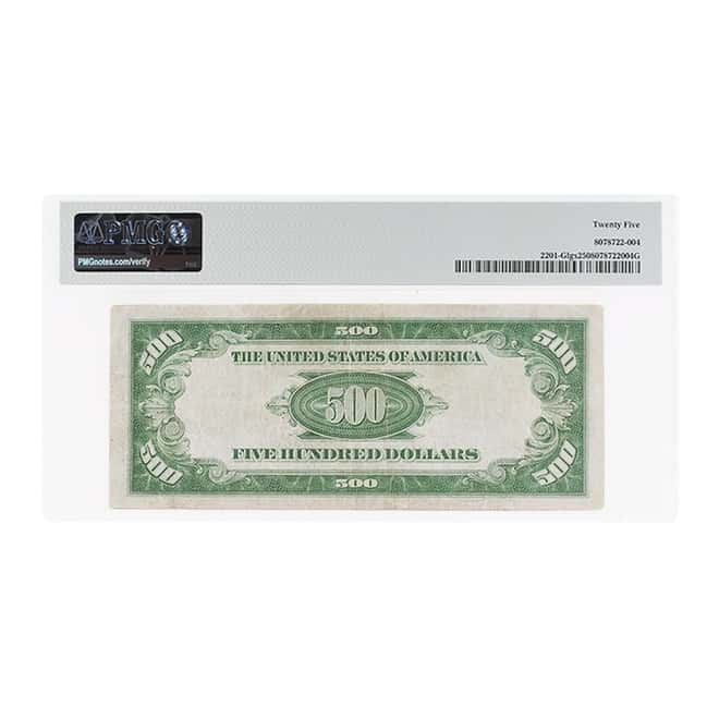 1934 $500 Federal Reserve Currency Note Chicago PMG VF 25