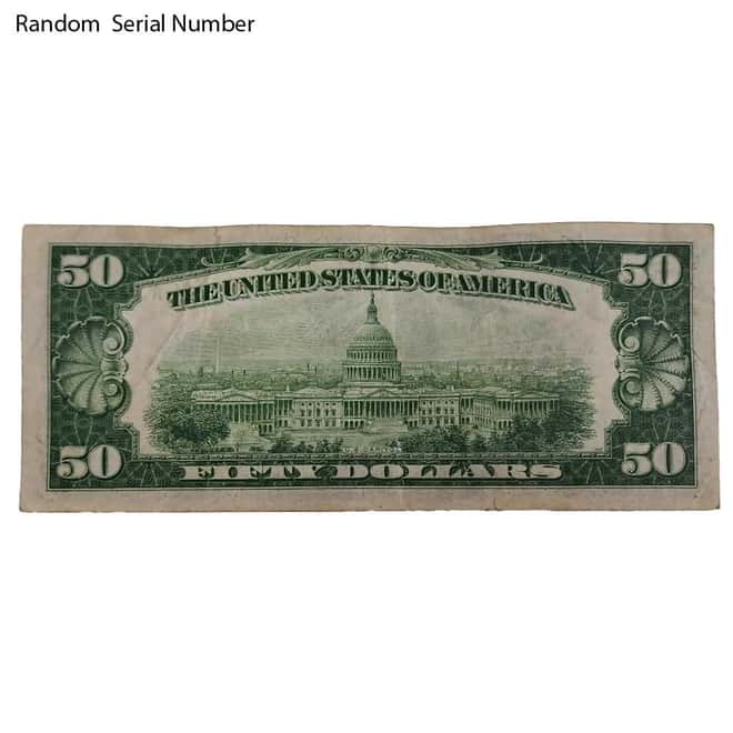 1934 $50 Federal Reserve Note United States Avg Circ