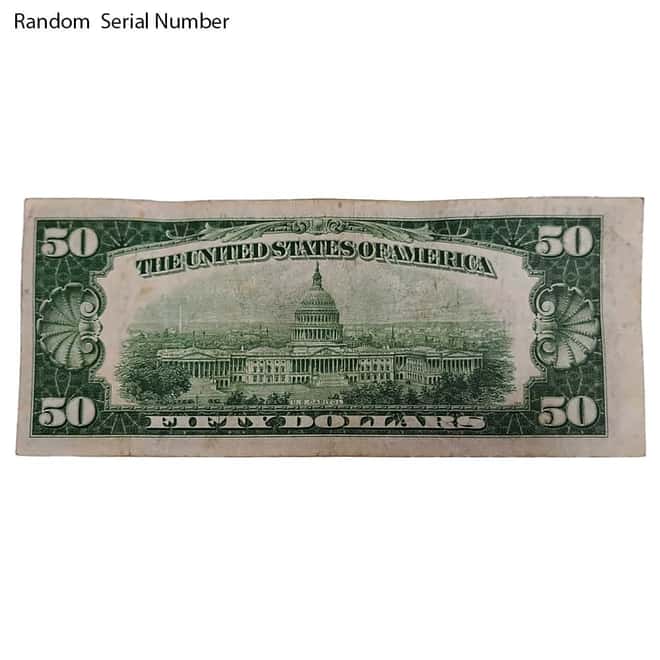1934 $50 Federal Reserve Star Note United States Avg Circ