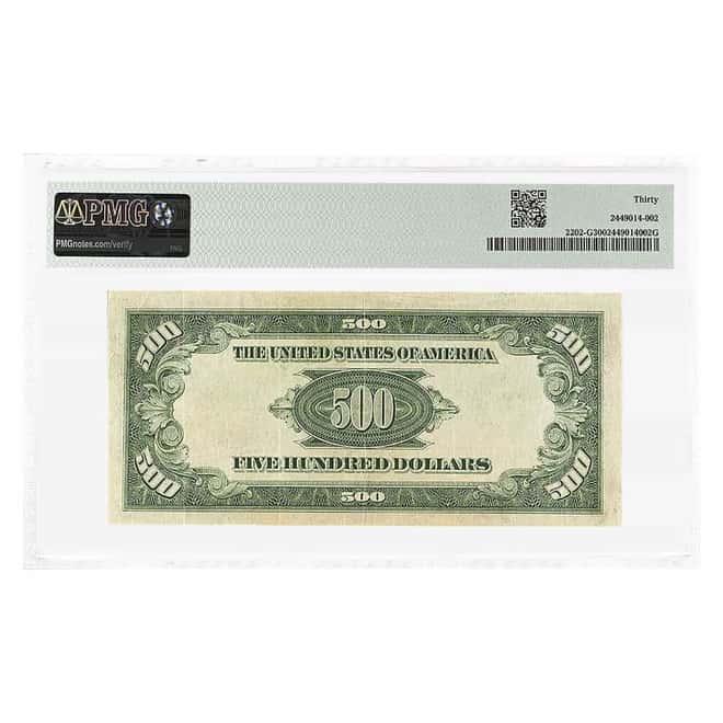 1934 A $500 Federal Reserve Currency Note Chicago PMG VF 30
