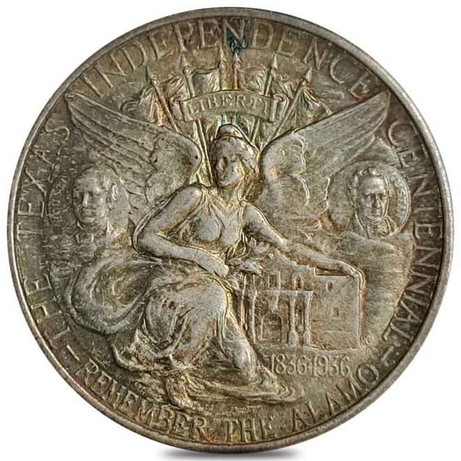 1934 Texas Silver Half Dollar 50C Commemorative Coin Avg Circ