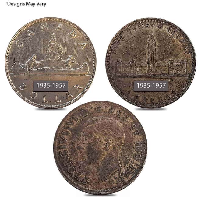 1935-1957 Canada Silver Dollar Avg Circ (.800 Fine)