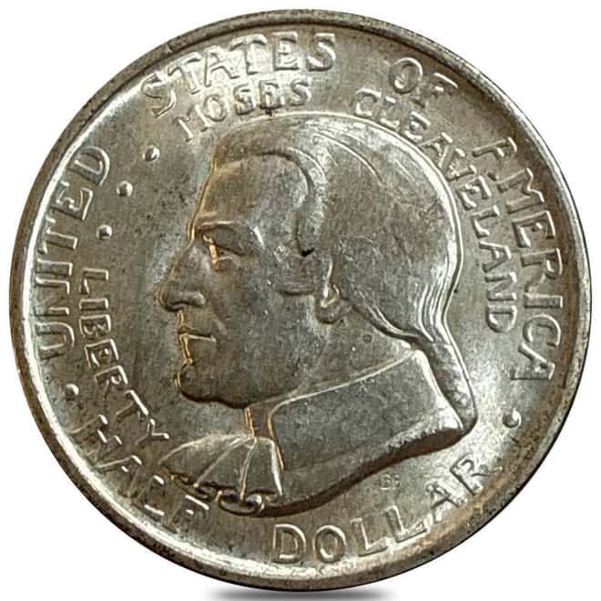 1936 Cleveland 90% Silver Half Dollar 50C Commemorative Coin AU/BU