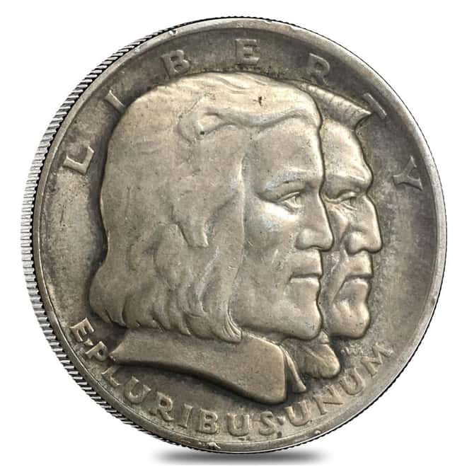 1936 Long Island Half Dollar 90% Silver Commem Avg Circ