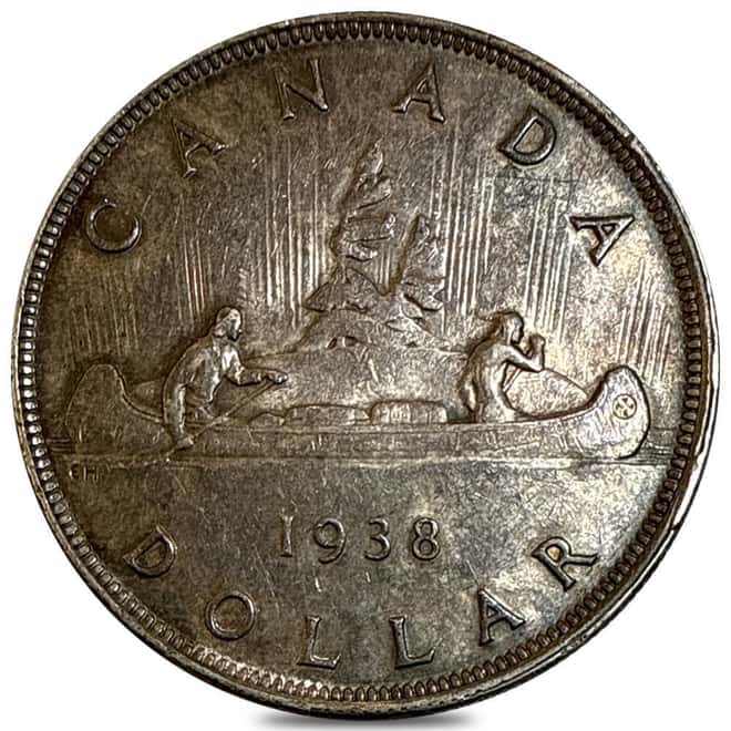 1937-1947 Canada George VI Silver Dollar Avg Circ (.800 Fine)