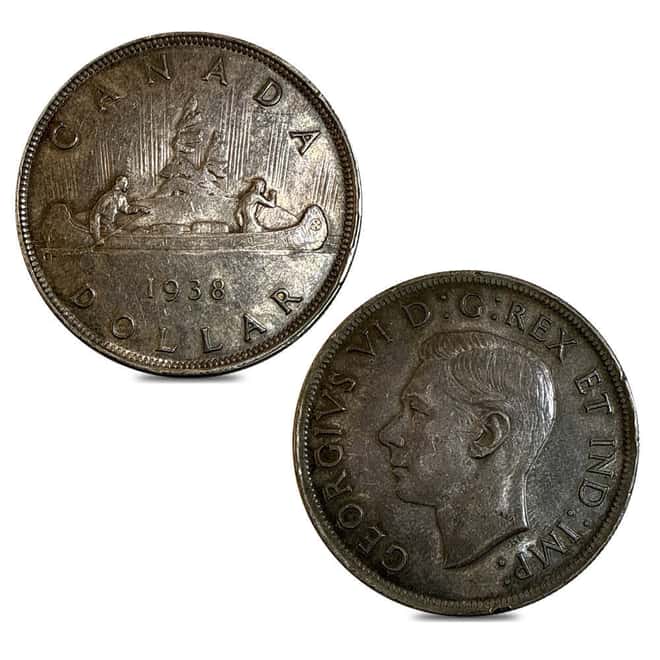1937-1947 Canada George VI Silver Dollar Avg Circ (.800 Fine)