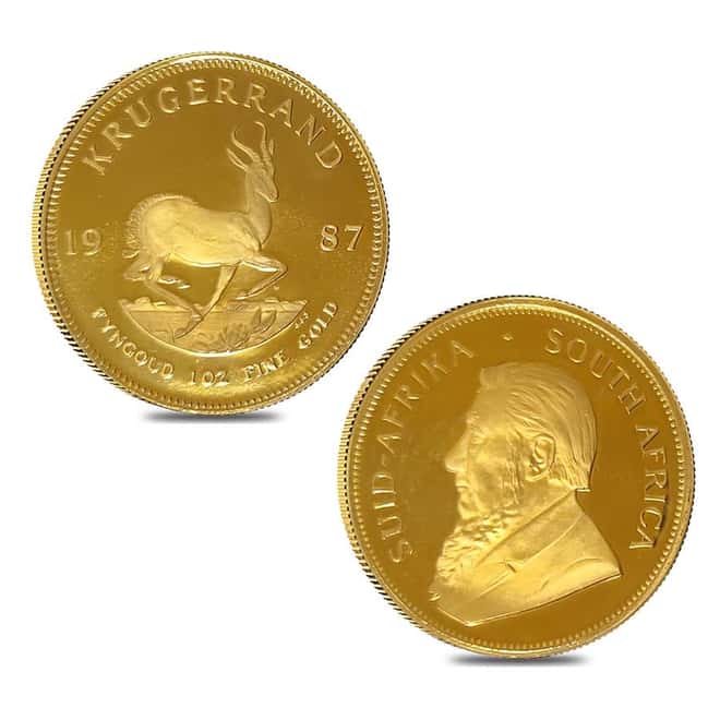 1987 1.85 oz South African Krugerrand Gold 4-Coin Proof Set (w/Box & COA)