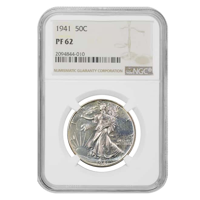 1941 Proof Walking Liberty Half Dollar 90% Silver NGC PF 62