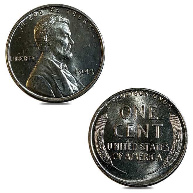 1943 Steel Lincoln Wheat Penny 1 Cent AU/BU (Random Mint)