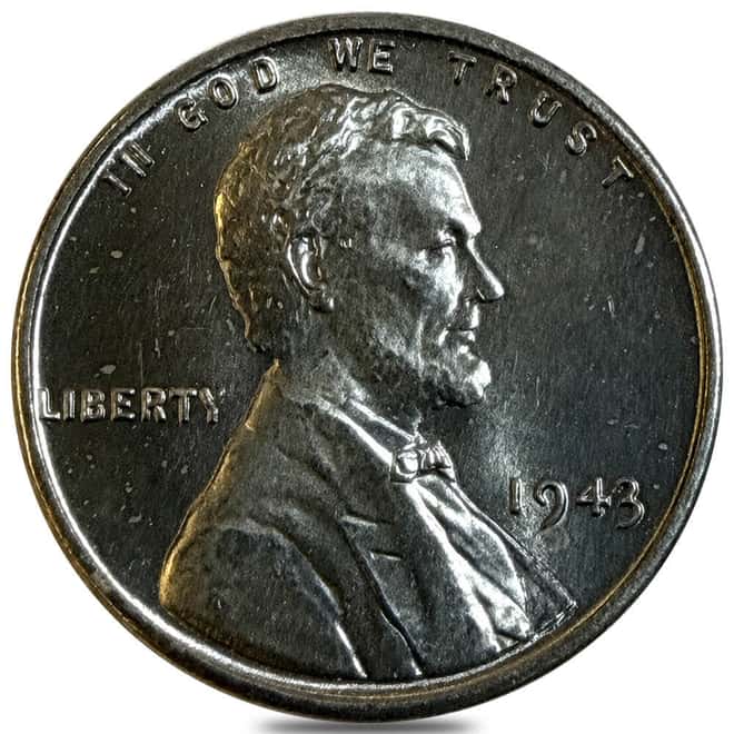 1943 Steel Lincoln Wheat Penny 1 Cent AU/BU (Random Mint)