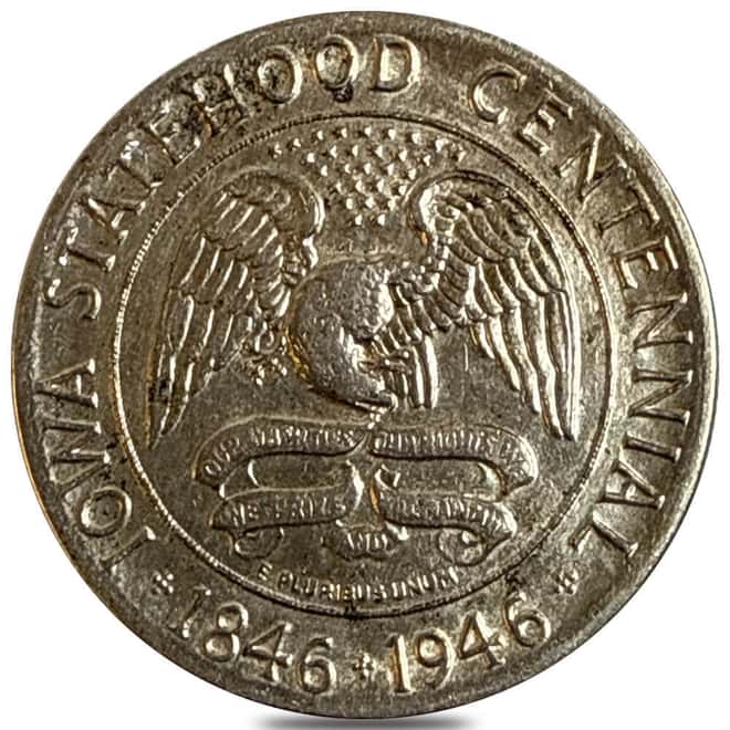 1946 Iowa 90% Silver Half Dollar 50C Commemorative Coin Avg Circ