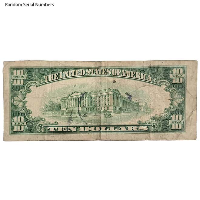 1950 $10 Federal Reserve Currency Note United States Cull