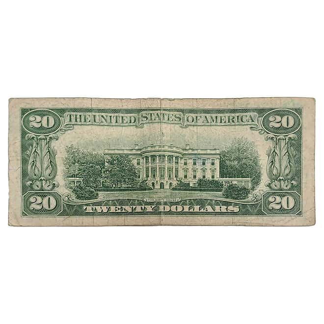1950 $20 Federal Reserve Currency Note United States Cull