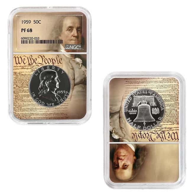 1958-1963 Franklin Half Dollar 50C 90% Silver Proof 6-Coin Set NGC PF 68