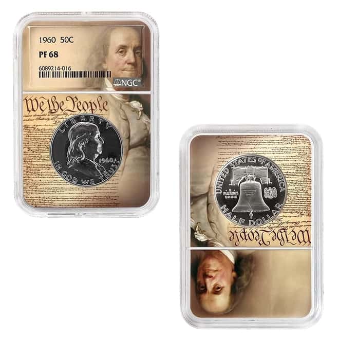 1958-1963 Franklin Half Dollar 50C 90% Silver Proof 6-Coin Set NGC PF 68