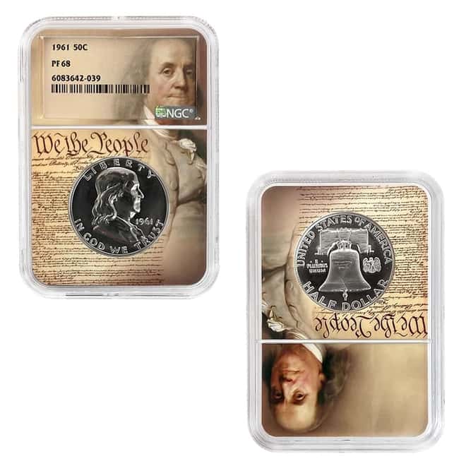 1958-1963 Franklin Half Dollar 50C 90% Silver Proof 6-Coin Set NGC PF 68