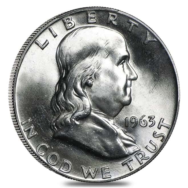$10 Face Value 1963 Franklin Half Dollars 90% Silver 20-Coin (BU)