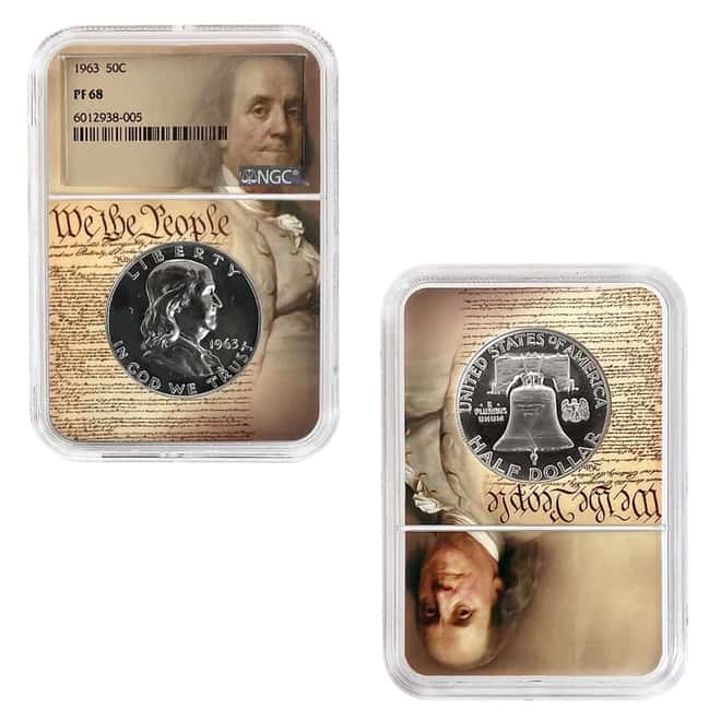 1958-1963 Franklin Half Dollar 50C 90% Silver Proof 6-Coin Set NGC PF 68